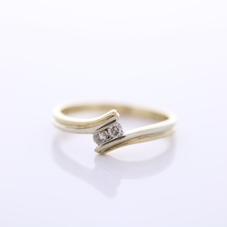 9ct Two-tone gold diamond ring MS1301K