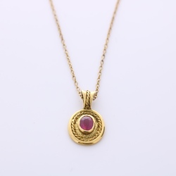 18ct Gold ruby pendant MS1373A