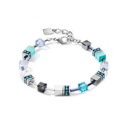 Coeur De Lion GeoCube Aqua White Bracelet - 5011/30-2014