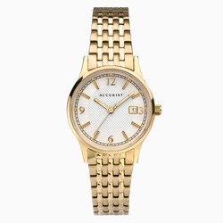 Accurist Ladies' Signature Watch Gold Case & Stainless Steel Bracelet with Silver Dial - 8248