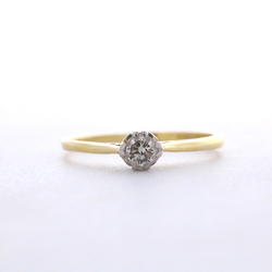 18ct Yellow Gold .14ct Diamond Solitaire Ring - MS1581A