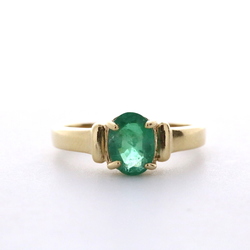 9ct Yellow Gold Emerald Ring - MS1588B
