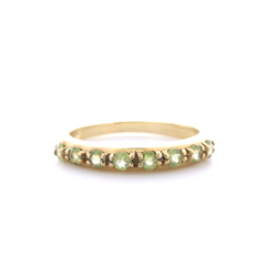 9ct Yellow Gold Green Stone Ring - MS1588C