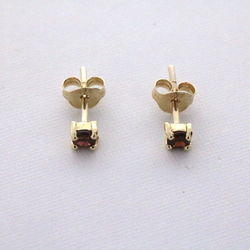 9ct Yellow Gold Garnet Stud Earrings 0.28ct