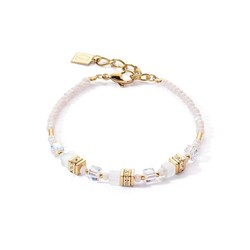 Coeur De Lion White and Gold Plated Bracelet - 4565/30-1416