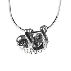 Henryka Sloth Necklace in Silver