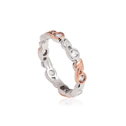 Clogau Gold Tree of Life Silver Stacking Ring - Size M - 3STOLEDR