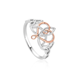 Clogau Gold Fairies of the Mine Silver Ring - Size P - 3SETL0657