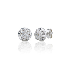 Antique Cluster Stud Earrings (0.25ct) - E2124