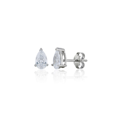 Single Stone Claw Set Pear Stud Earrings (1.50ct) - E3930