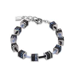 Coeur De Lion - Geo Cube Bracelet Blue & Black - 4409300713