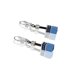 Coeur De Lion - Geo Cube Earrings Blue - 2838200732