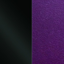 Les Georgettes 14mm Leather Band - Black / Dark Purple