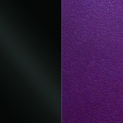 Les Georgettes 25mm Leather Band - Patent Black / Dark Purple