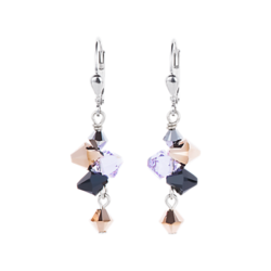 Coeur De Lion Earrings Swarovski Crystals & Stainless Steel Purple - 4938200800