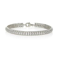 Four claw tennis bracelet with a wide base (4.60ct) - B8003