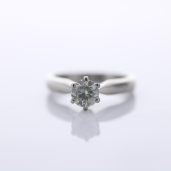 Platinum diamond solitaire ring MS1169