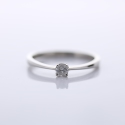 Platinum diamond solitaire ring MS60