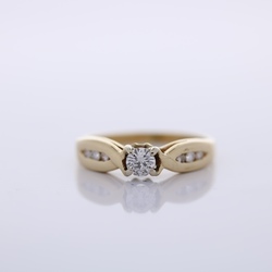 14ct Gold diamond solitaire ring MS978A