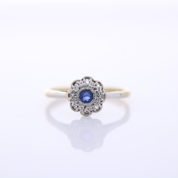 9ct gold sapphire and diamond ring MS901B